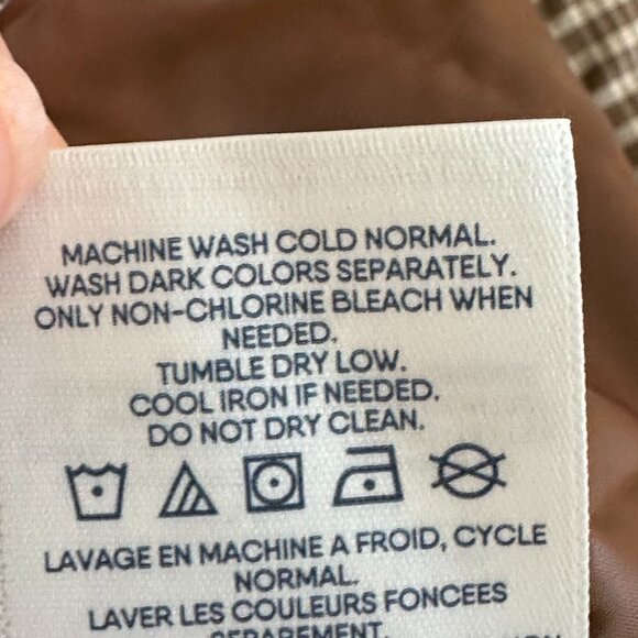 Lands' End Women's Down Puffer Vest 600 Fill Power Size M Brown‎ Plaid NEW - Picture 7 of 8